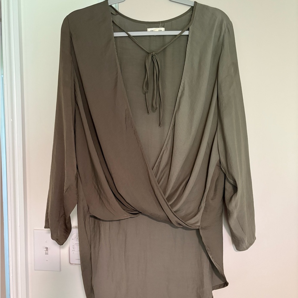 Silence + Noise Tie Blouse